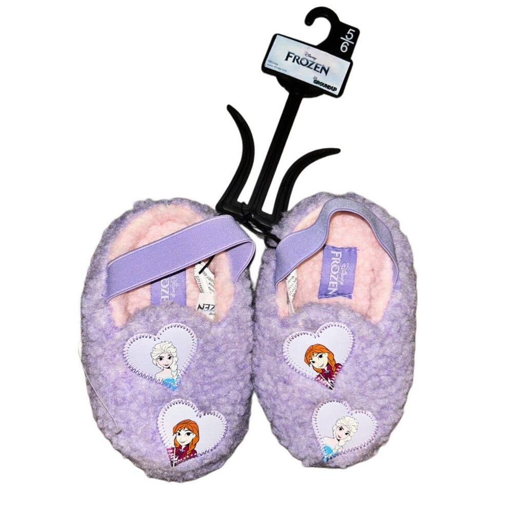 Disney Frozen Nwot Purple Toddler Size 5/6 Slippers